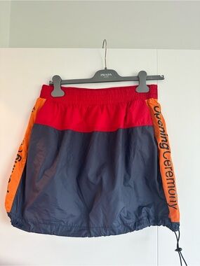 Opening Ceremony Red, Orange & Navy Colorblock Sport Skirt